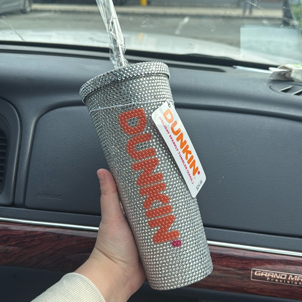 Dunkin Donuts Holiday Sparkly Tumbler